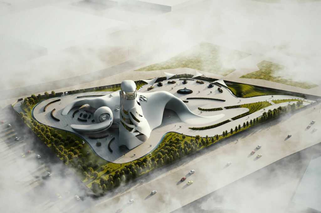 vista aérea do museu de arte de teerã