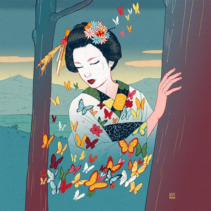 gueixa japonesa por Nicolas Castell
