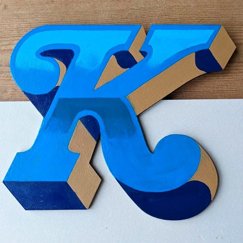 letra tipografica K por François Tusseki