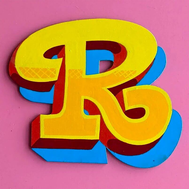 letra tipografica R por François Tusseki