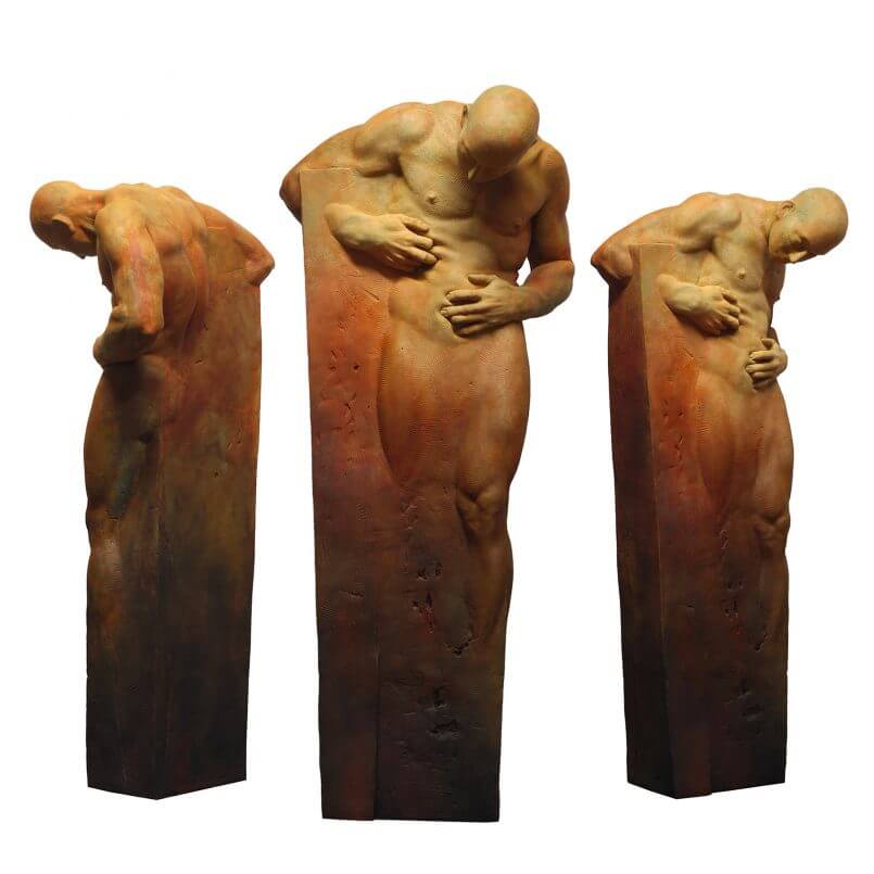 estátuas rompantes de Domink Wdowski