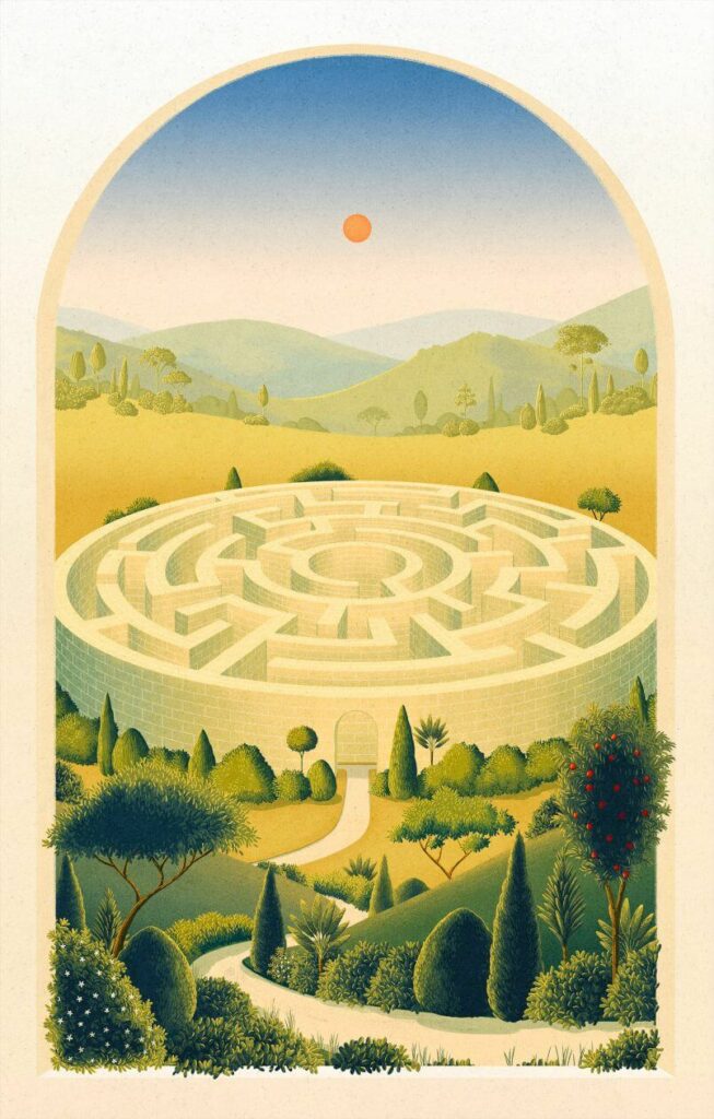 espaço labirinto por Myriam Wares