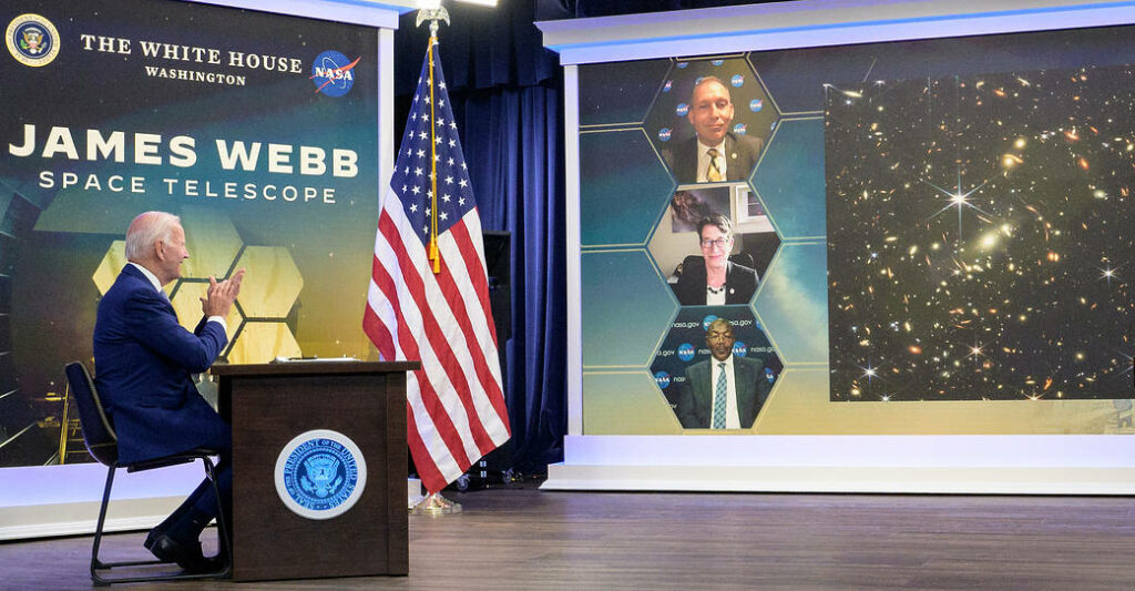 presidente USA ve primeira imagem james webb