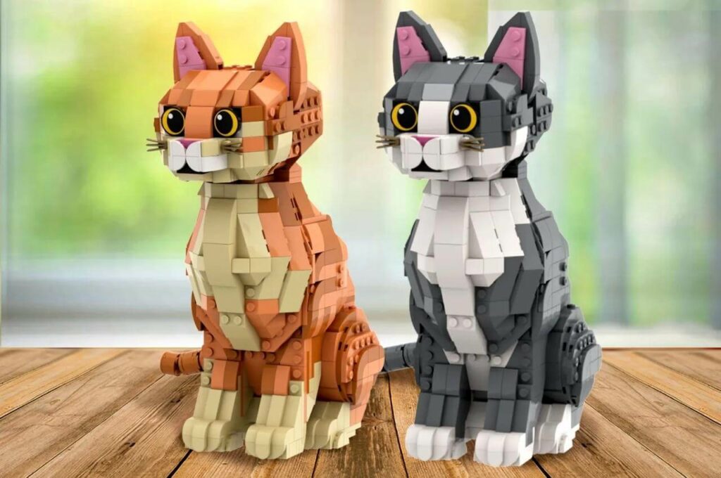 dois gatos LEGO