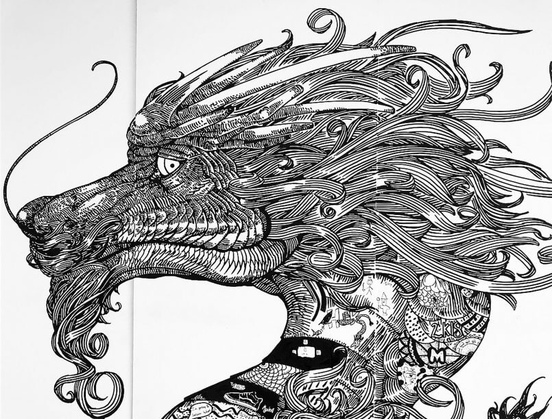 dragão feroz por Kristopher Ho
