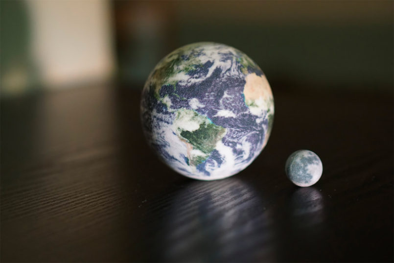 foto da hora pequenos planetas em 3d