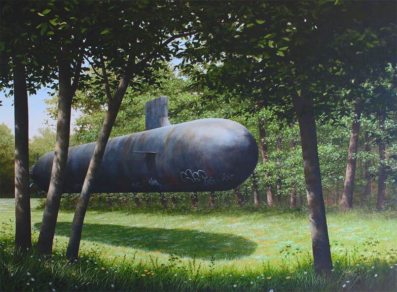 submarino submerso por Lee Madgwick
