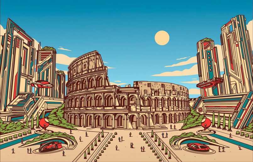 pasando no Coliseu de Roma por Orkhan Isayev