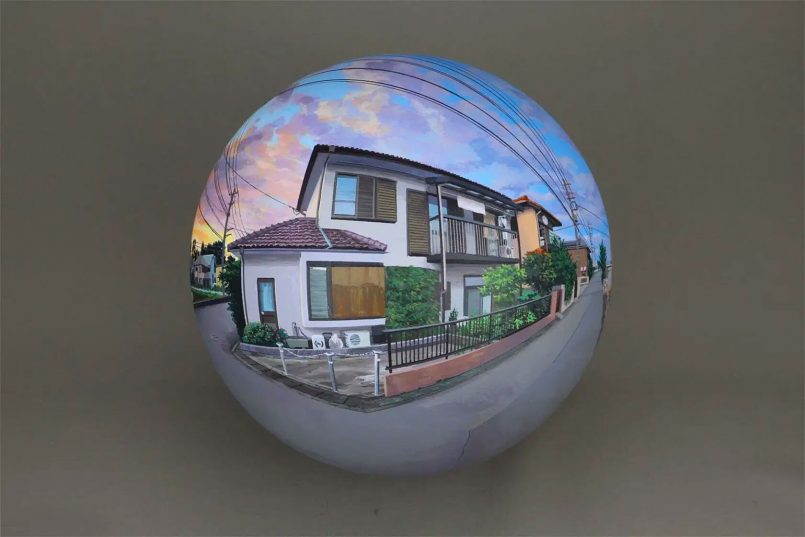 falta estrutura Flatball: Pinturas Esféricas por Daisuke Samejima