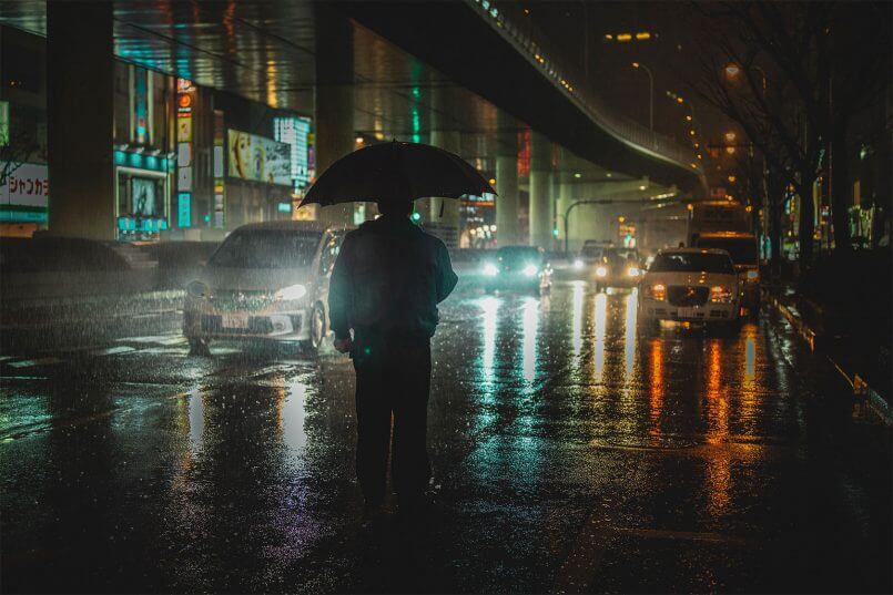 guarda chuvas Série de Fotos por Omi Kim
