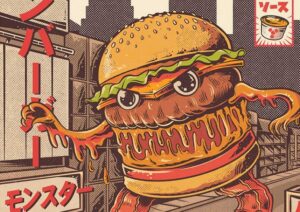 hamburgão de carne por ilustrata